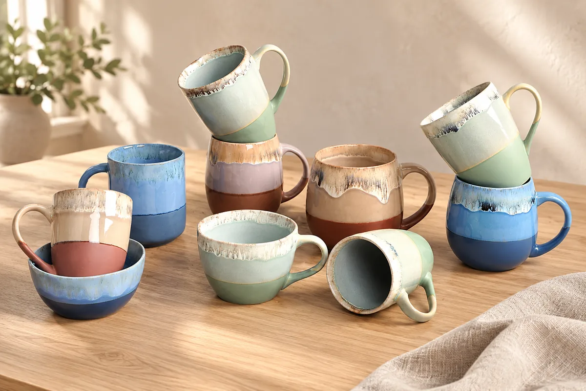 Reactive café assortment — AI styled scene