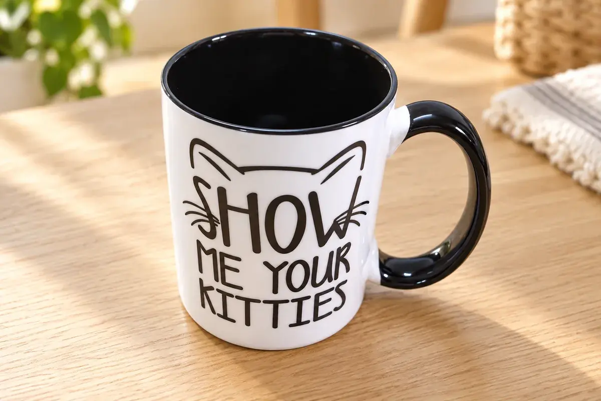 Cat illustration mug