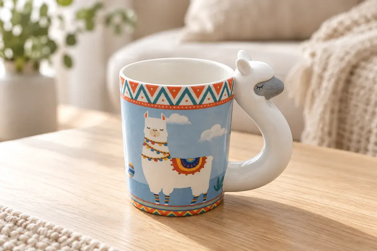 Llama-handle mug