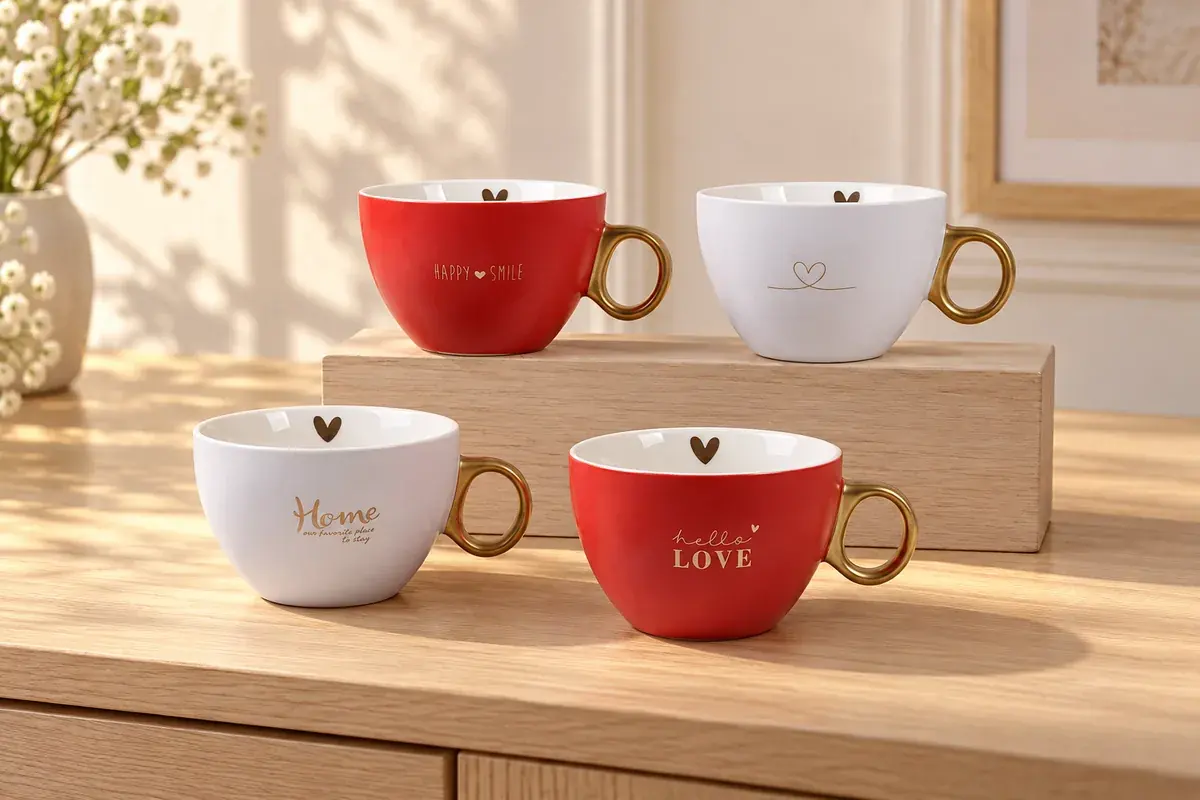 Ring-handle gift mugs