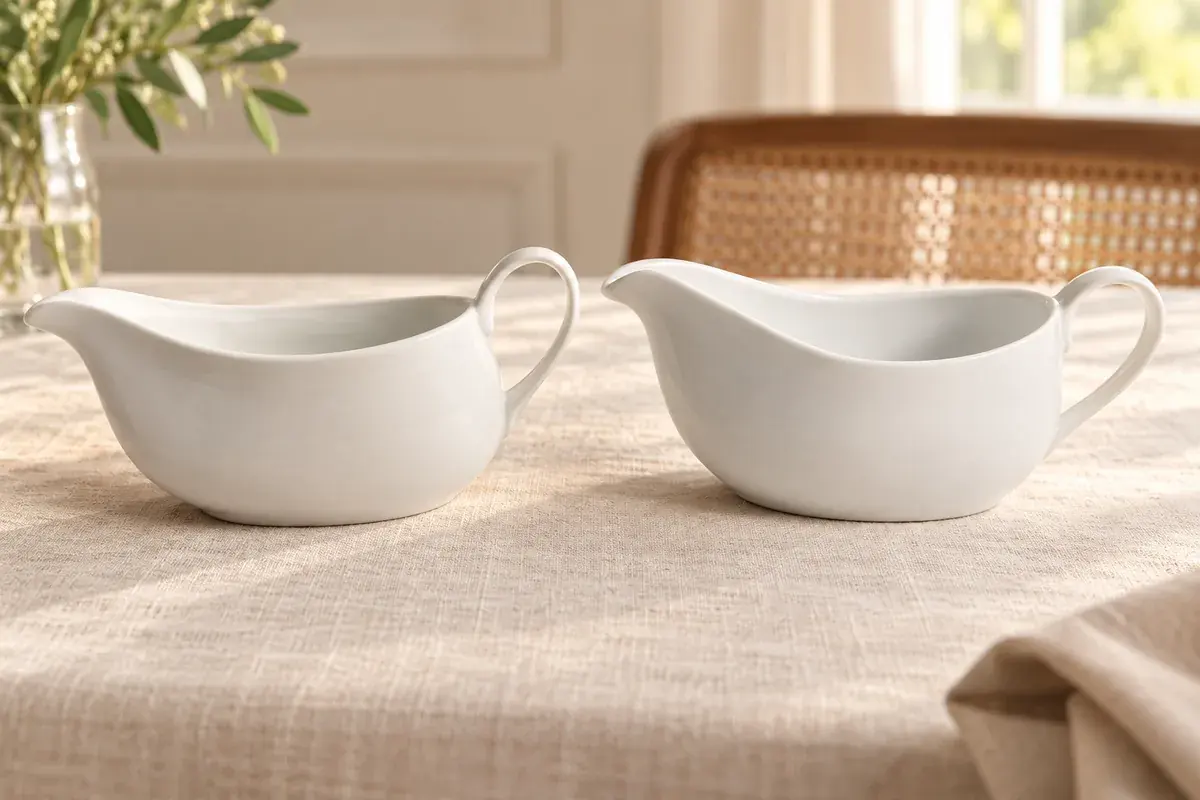 White gravy boats
