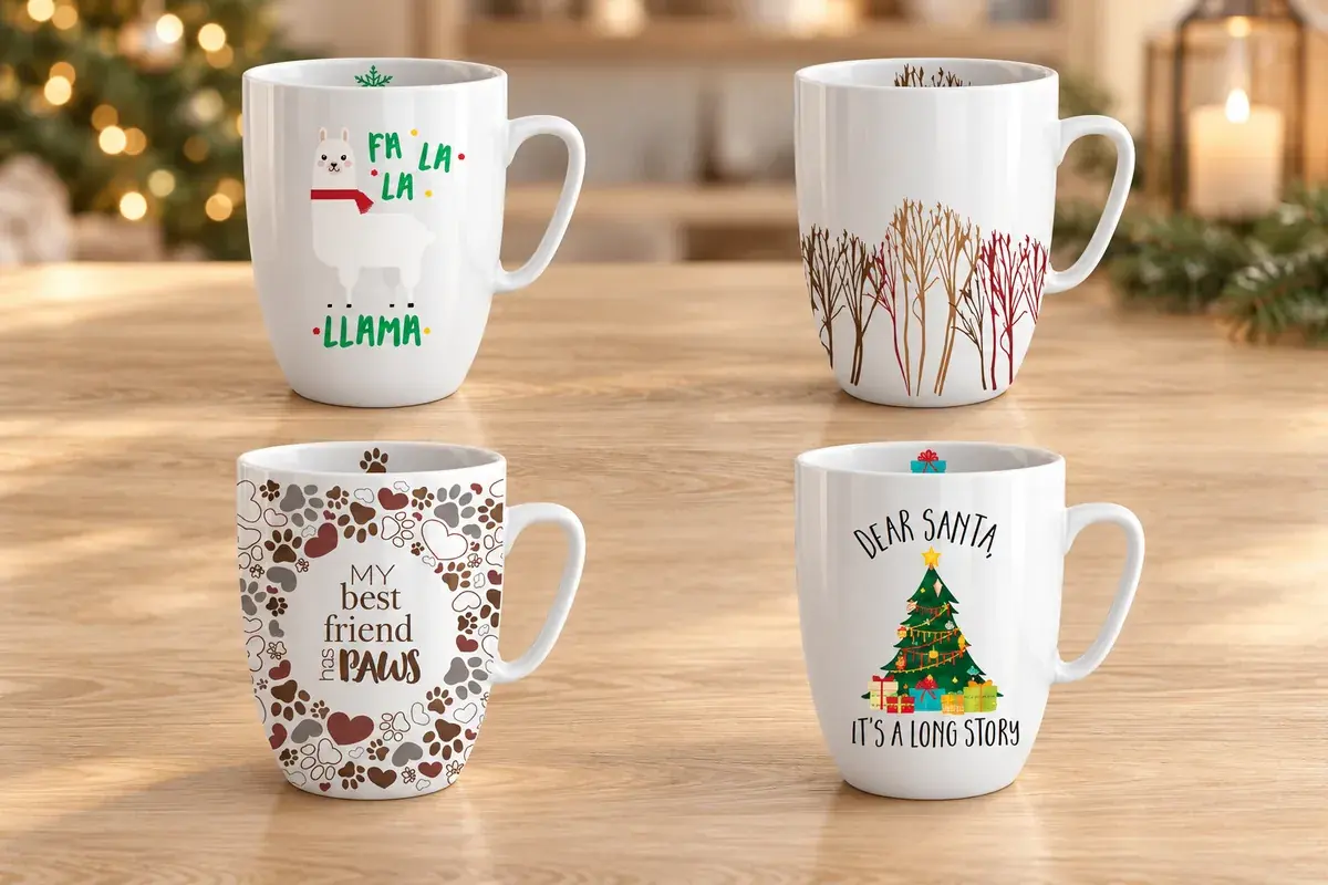Winter decal mug assortment