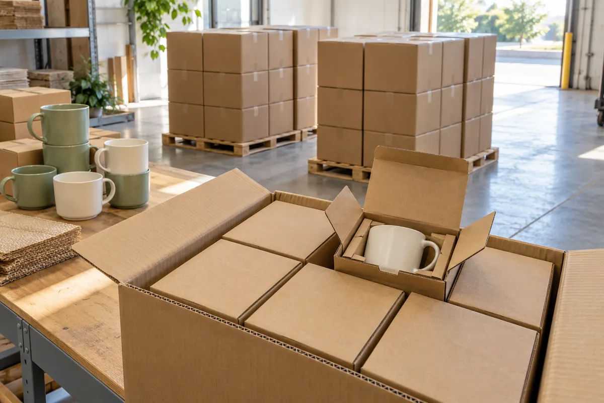 Packing & delivery — AI-generated illustration
